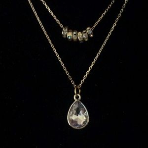 Sterling silver two strand necklace